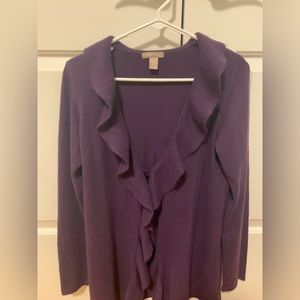 Vintage Ruffle Trim Cardigan